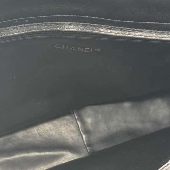 Chanel Lambskin Leather Shopping Chain Shoulder Bag Black 1 Series - Picture 11 of 16